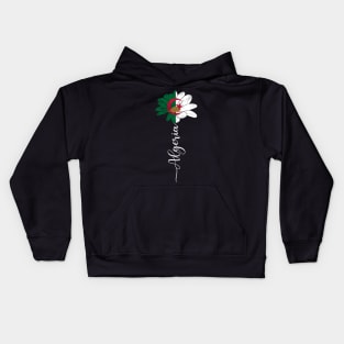 Vintage Algeria Sunflower Flag Algeria Lover Kids Hoodie